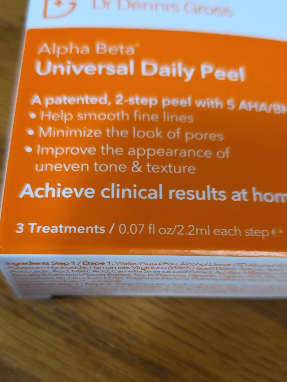 Dr Dennis Gross Alpha Beta Universal Daily Peel - Orange Box
